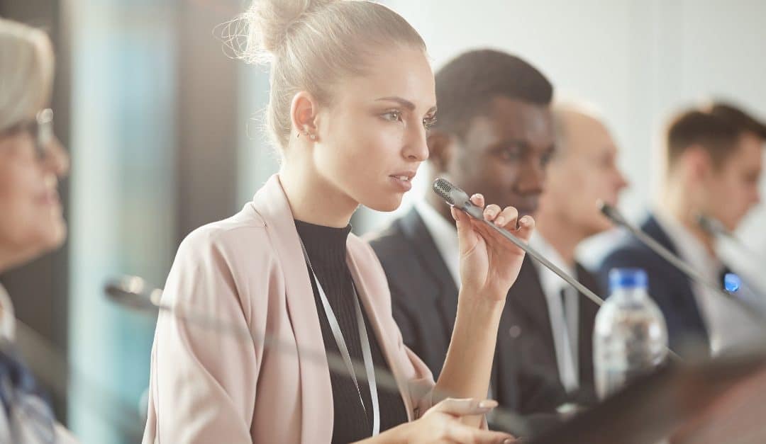 Leader addressing an audience on freedom and responsibility
